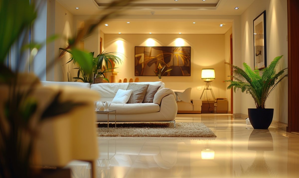 comfortable minimalistic modern interior space